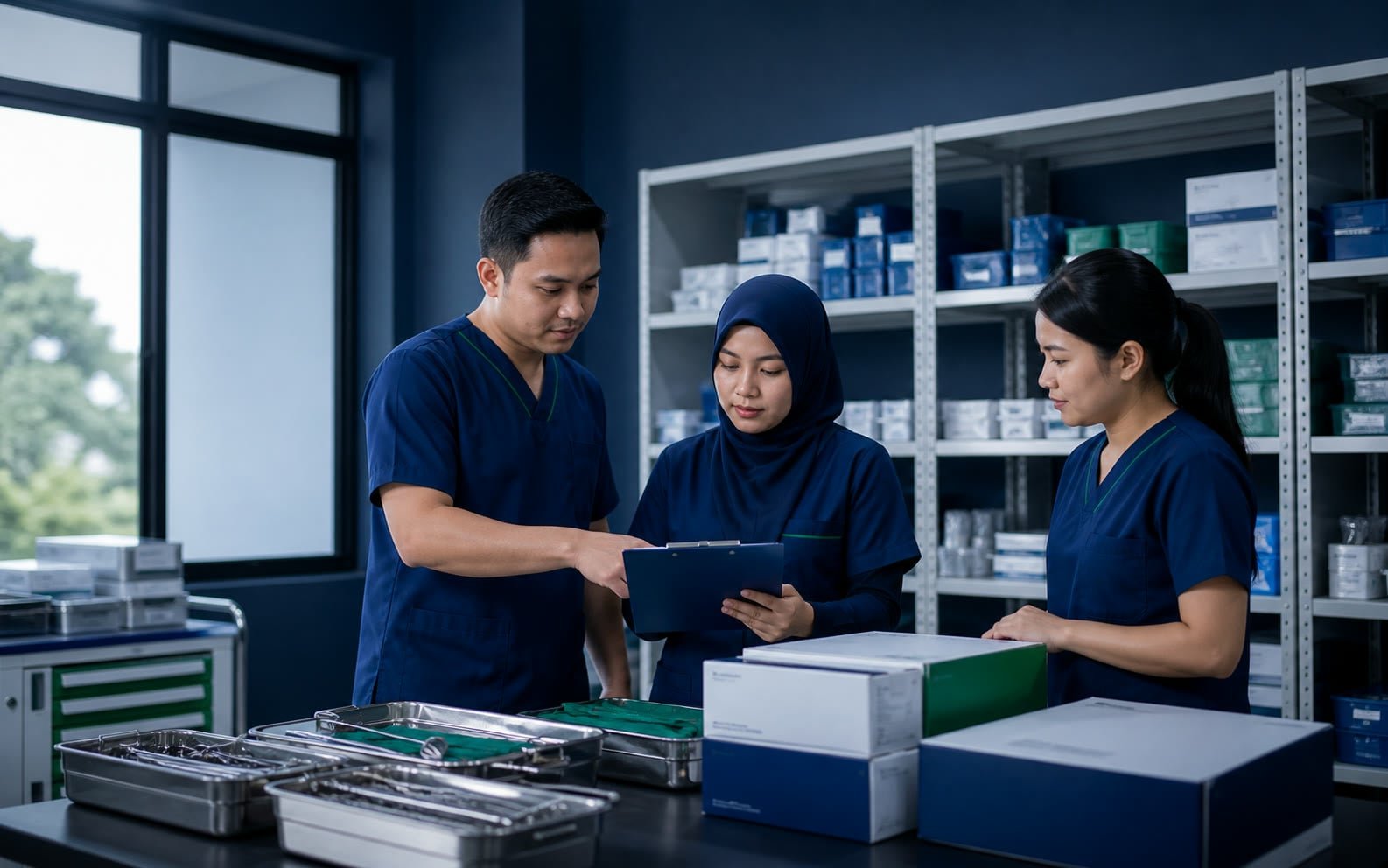 Tim profesional menyiapkan kebutuhan pengadaan alat kesehatan